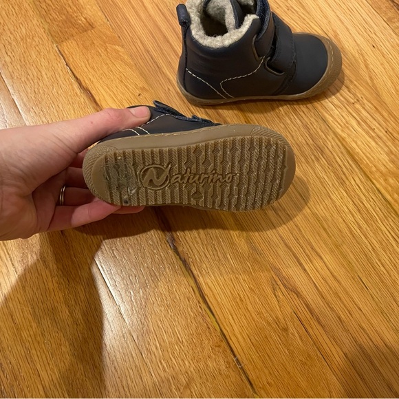 Kids Navy Blue Boots - Picture 4 of 6